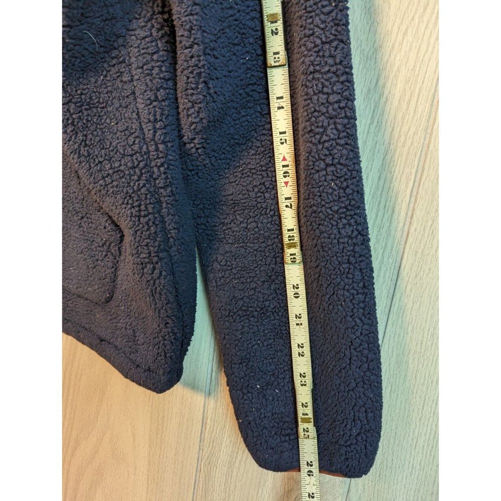 The North Face Campshire Pullover Navy Green Center Pocket Sherpa Men’s Medium - Picture 4 of 6